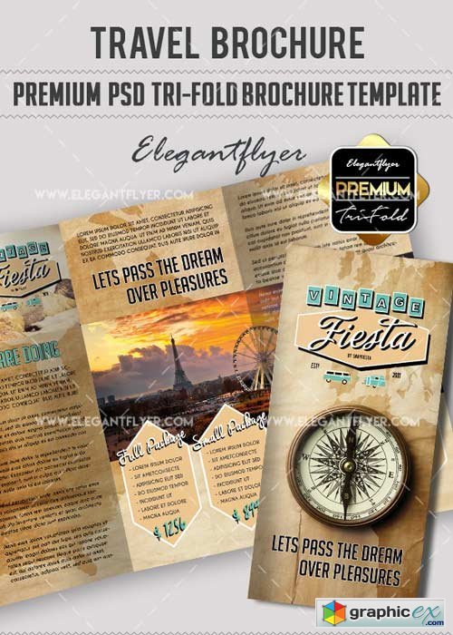 Travel Agency V7 Premium Tri-Fold PSD Brochure Template