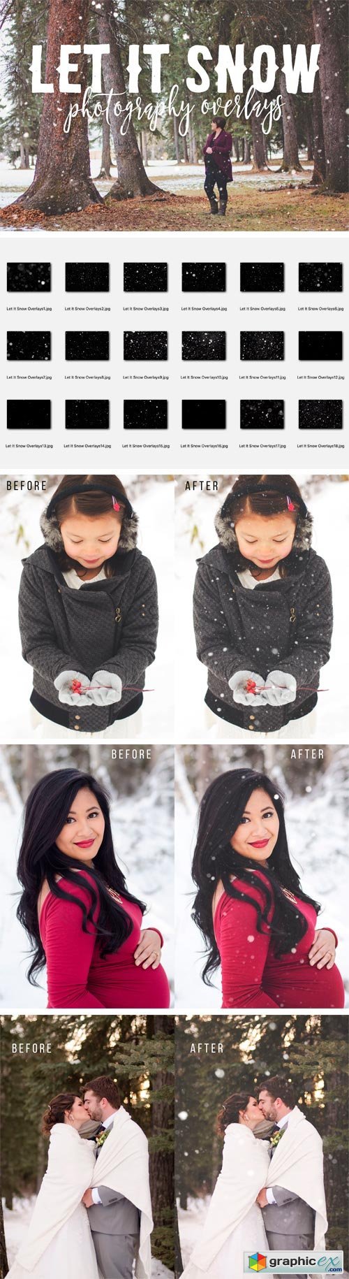 Let It Snow Photography Overlays