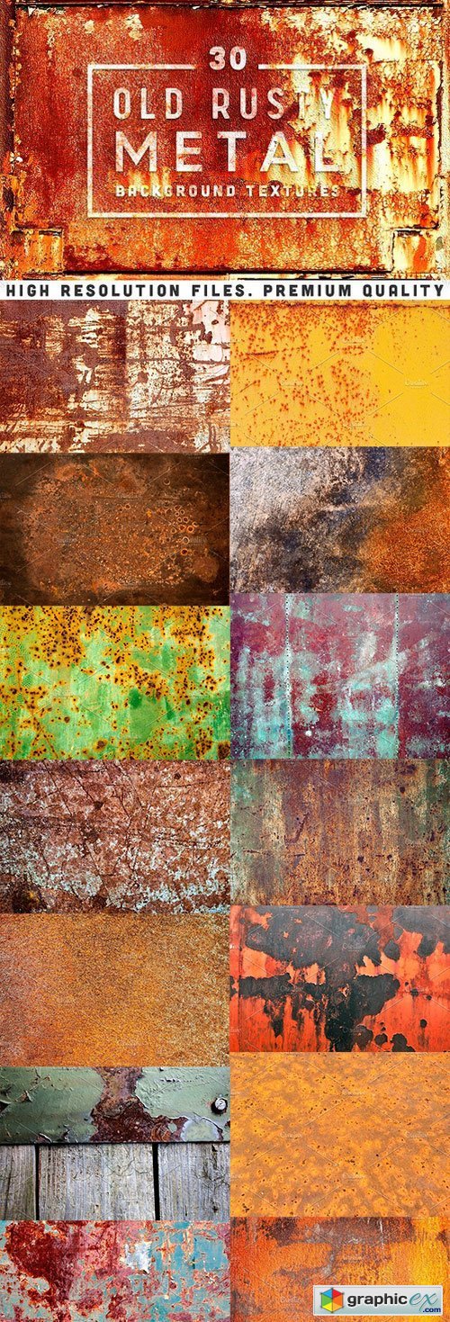 30 Old Rusty Metal Textures