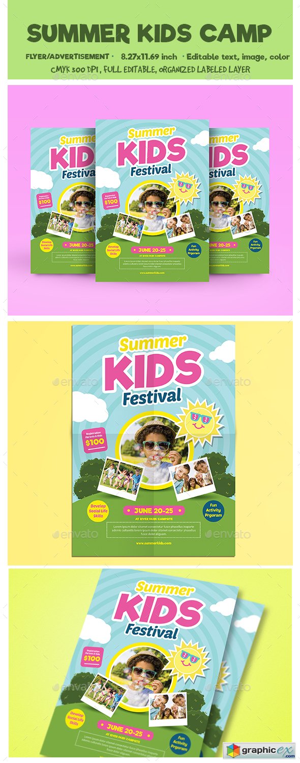 Summer Kids Camp Flyer 16365801