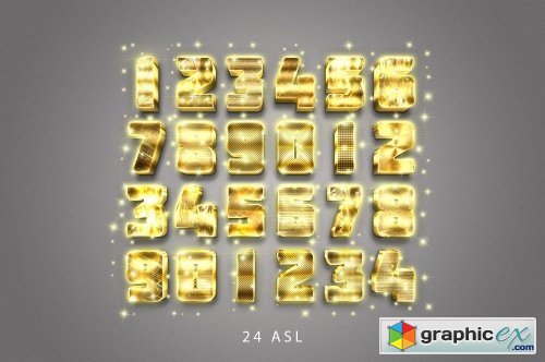 3D Gold Text Effect