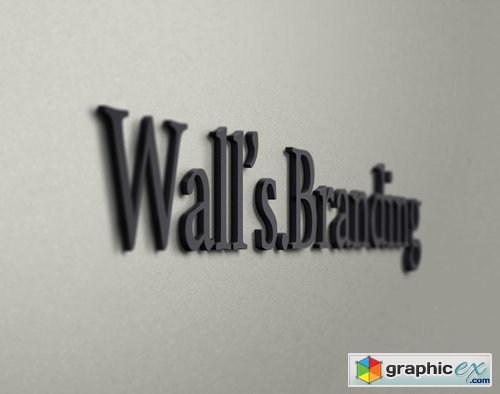 Wall Branding Logo Mockup