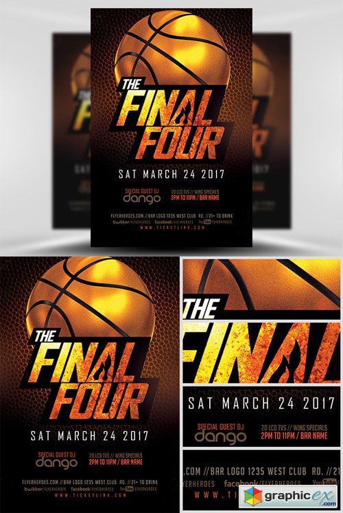 The Final Four Basketball Flyer Template