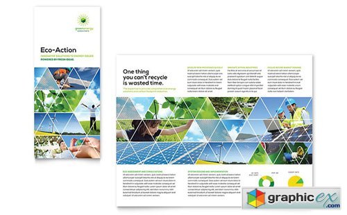 Green Energy Consultant Tri Fold Brochure Template