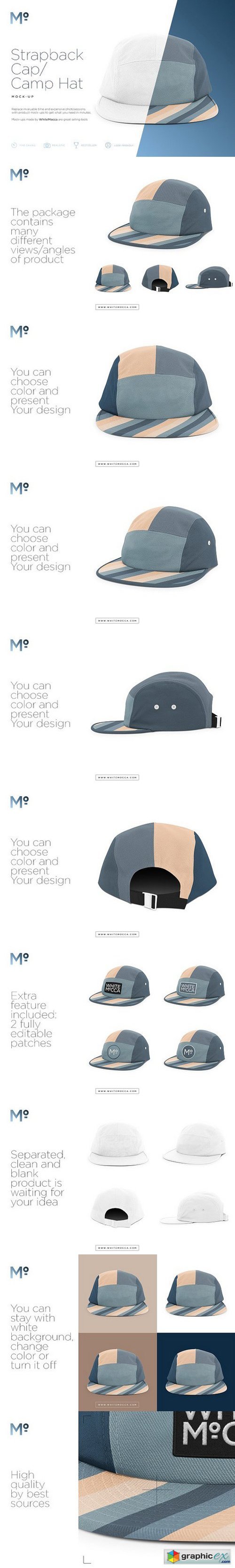 Strapback Cap / Camp Hat Mock-up