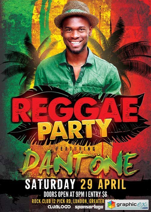 Raggae Party V5 Flyer Template