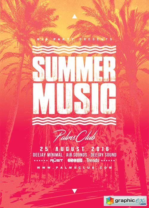 Summer Music V12 Flyer Template