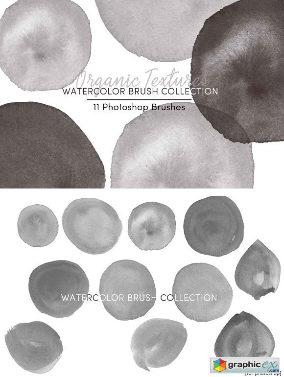 Organic Textures Watercolor Brushes
