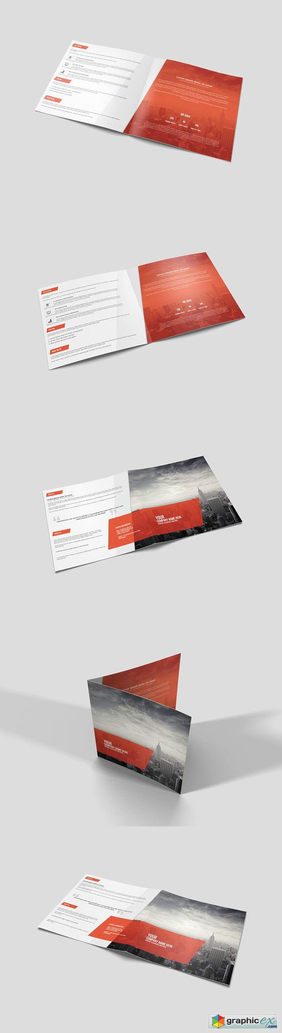 Corporate Square Bi-Fold Brochure