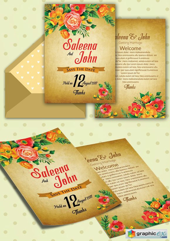Double Sided Invitation Cards