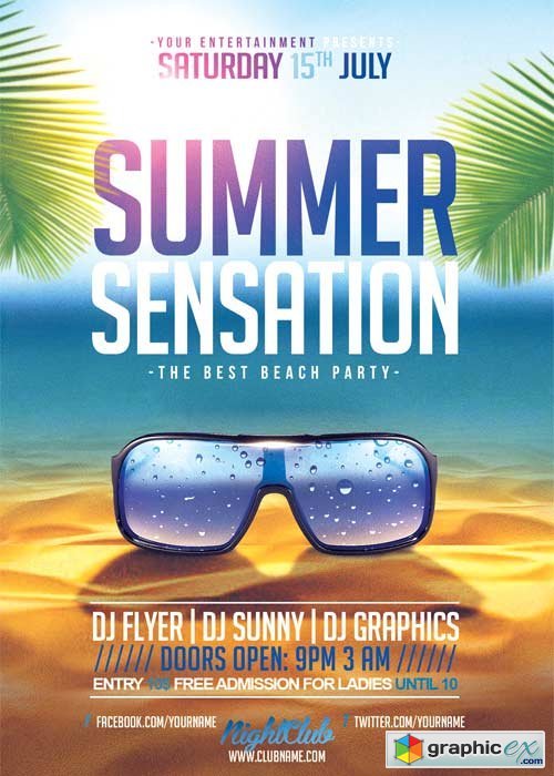 Summer Sensation V21 Flyer Template