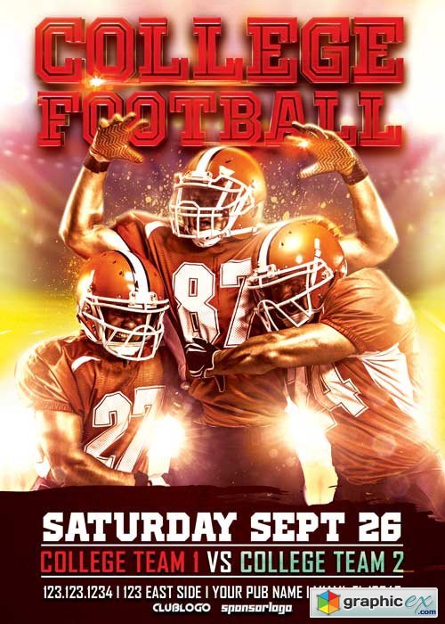College Football V11 Flyer Template