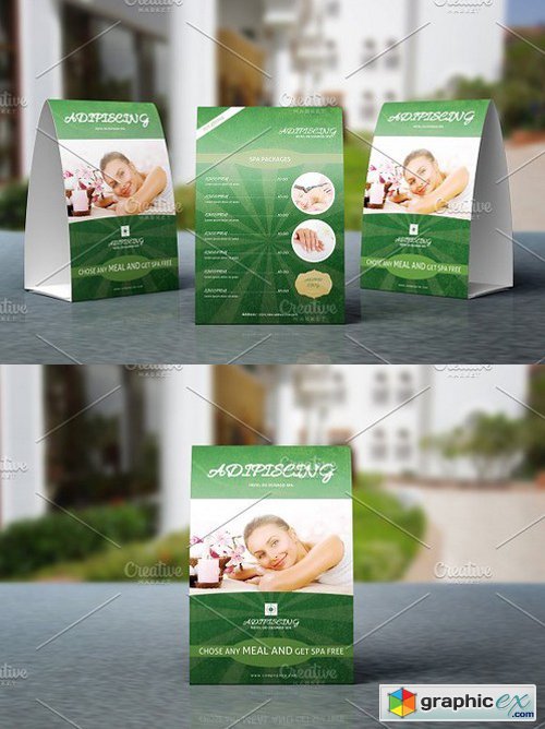 Spa Center Table Tent Template-V03