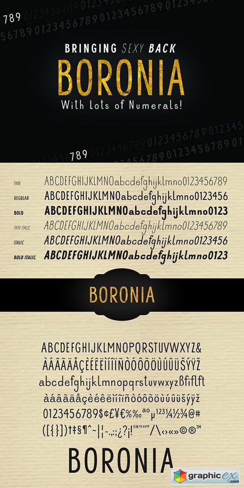 Boronia Sans Serif Fonts