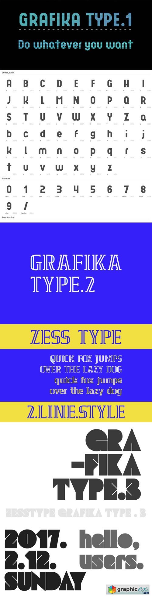 Grafika Sans Serif Fonts [Type 1,2,3]