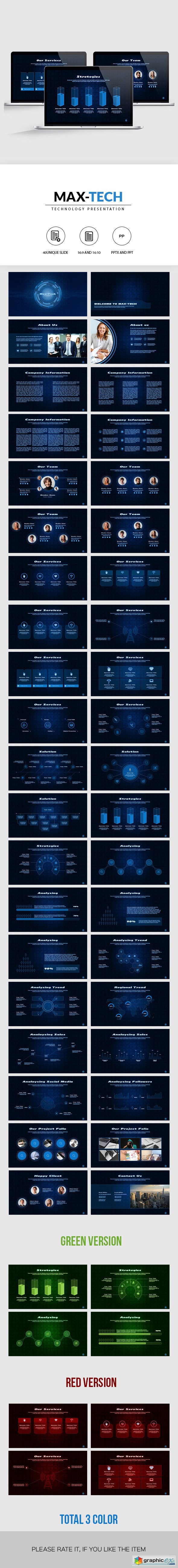 Graphicriver Max-Tech | Technology PowerPoint Presentation