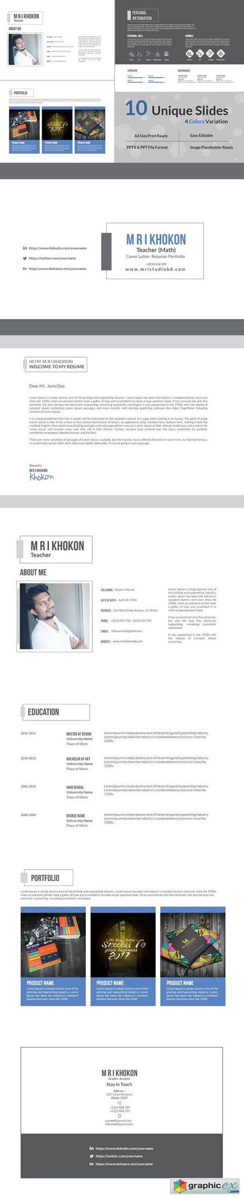 Simple CV ProwerPoint Tamplate