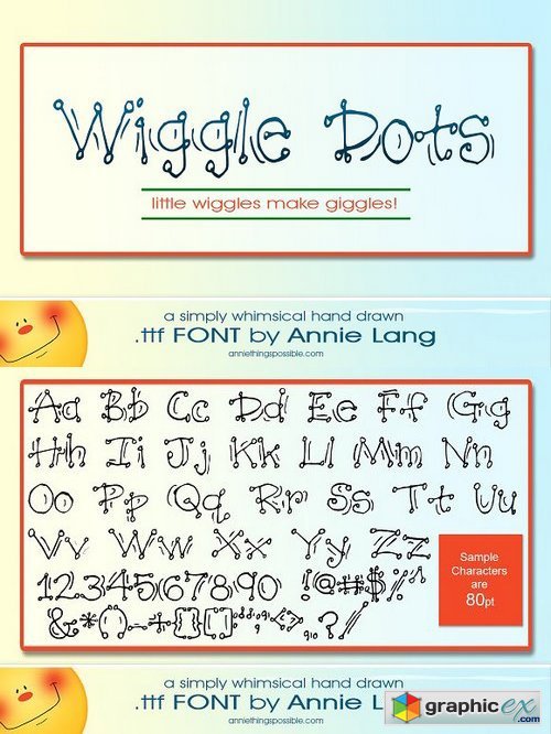 Annie's Wiggle Dots Font