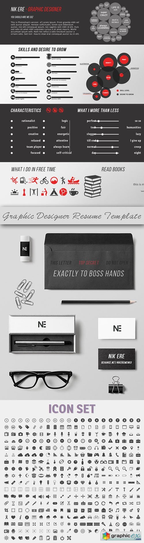 Graphic Designer Resume PSD Template