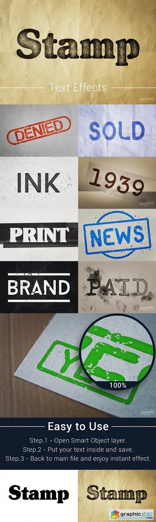 Stamp Ink Text Effects Style