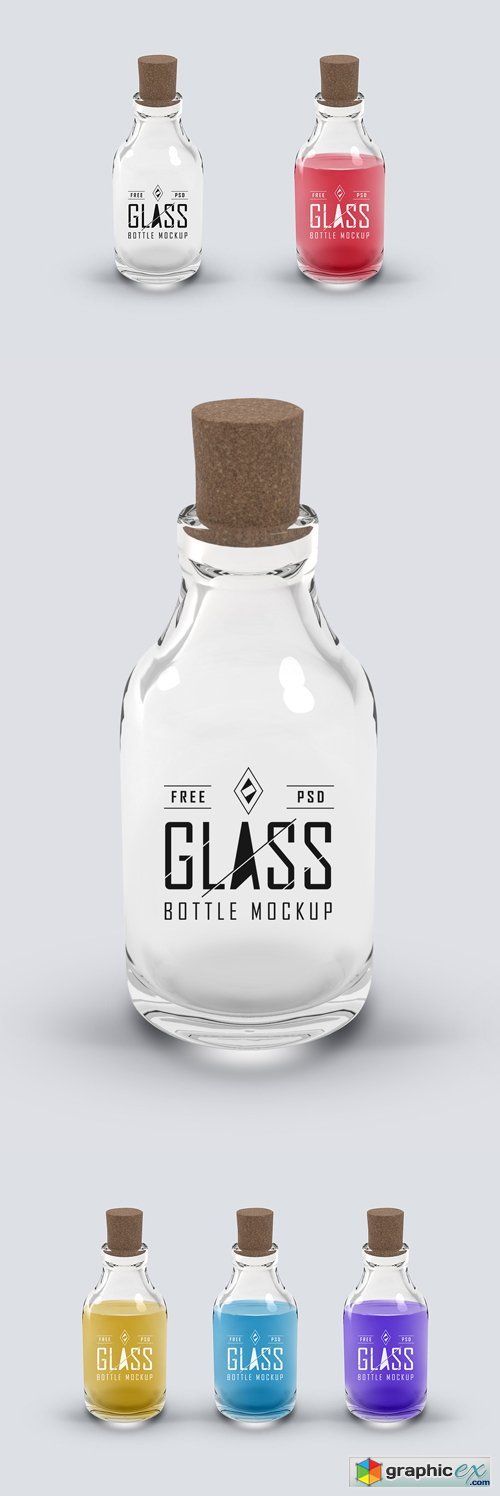 Glass Bottle Mockup, part 3