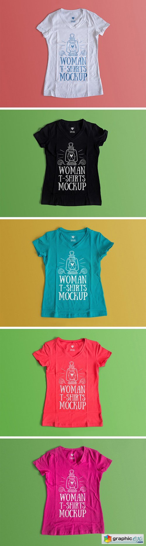 Woman T-Shirt Mockup Psd