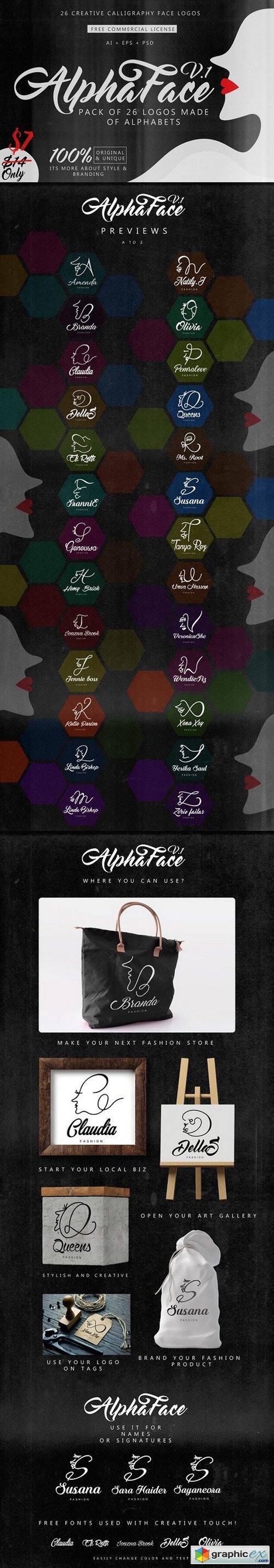26 Logos for Her - AlphaFace
