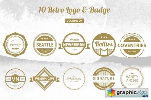 10 Retro Logo & Badge Volume 4