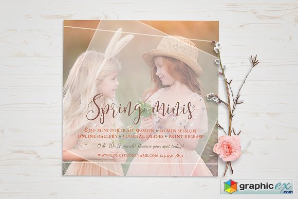 Spring Easter Mini Session Template