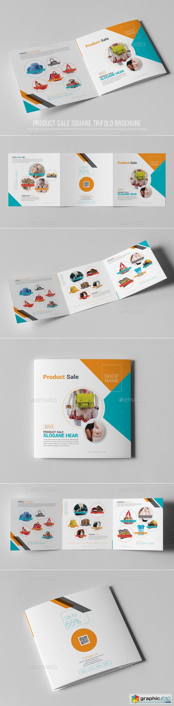 Product Sale Square Trifold Brochure