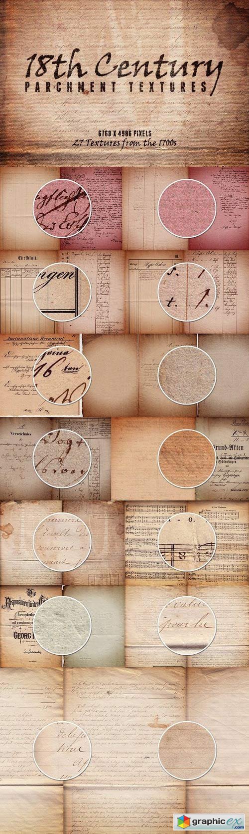18th Century Parchment Textures