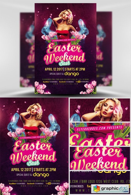 Sexy Easter Weekend Bash Flyer Template