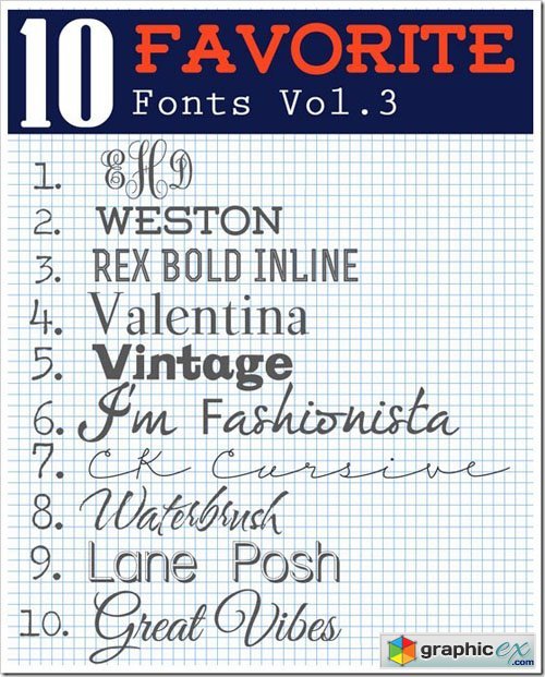 10 Favorite Fonts Vol.3