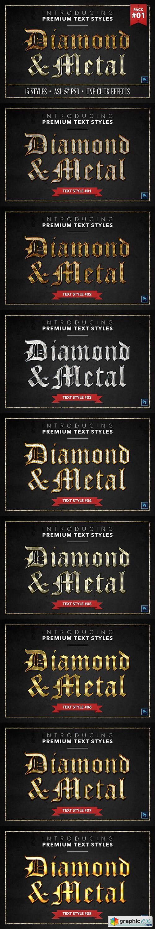 Diamond & Metal #1 - 15 Styles