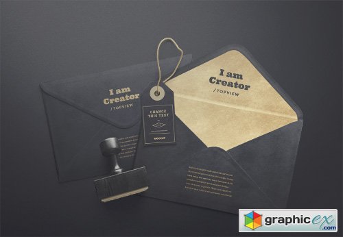 PSD Mock-Up - I Am Creator - Envelope For Mail