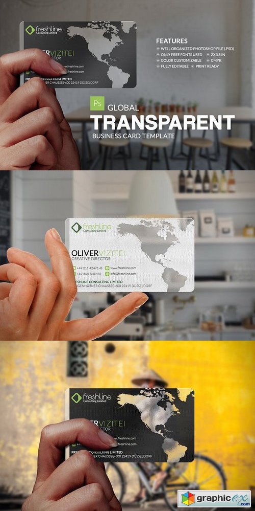 Global Transparent Business Card