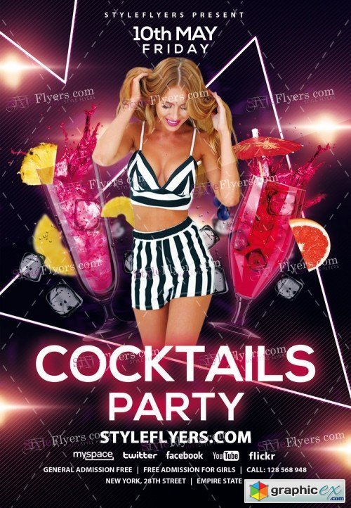 Cocktails Party PSD Flyer Template