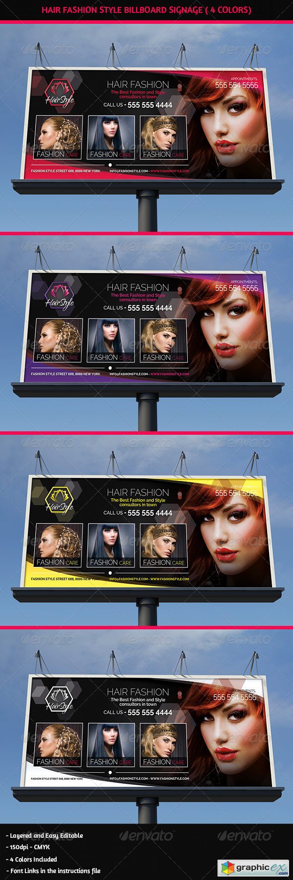 Hair Salon Fashion Style Billboard Signage 5404661