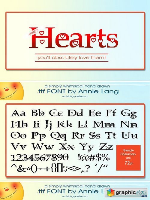 Annie's Hearts Font