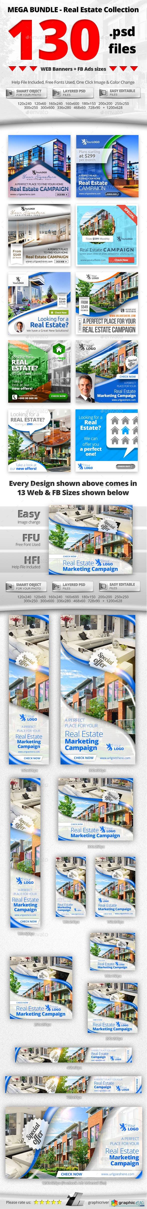 10 in 1 Real Estate Web & FB Banners - Mega Bundle 2