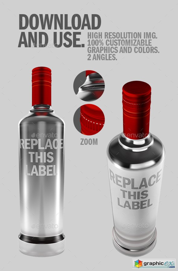 Liquor Bottle .PSD Mockup