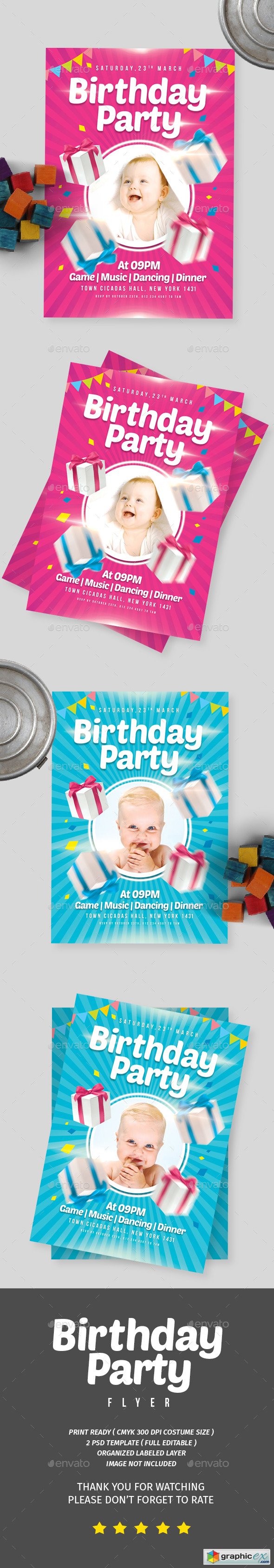 Birthday Party Flyer 19647770