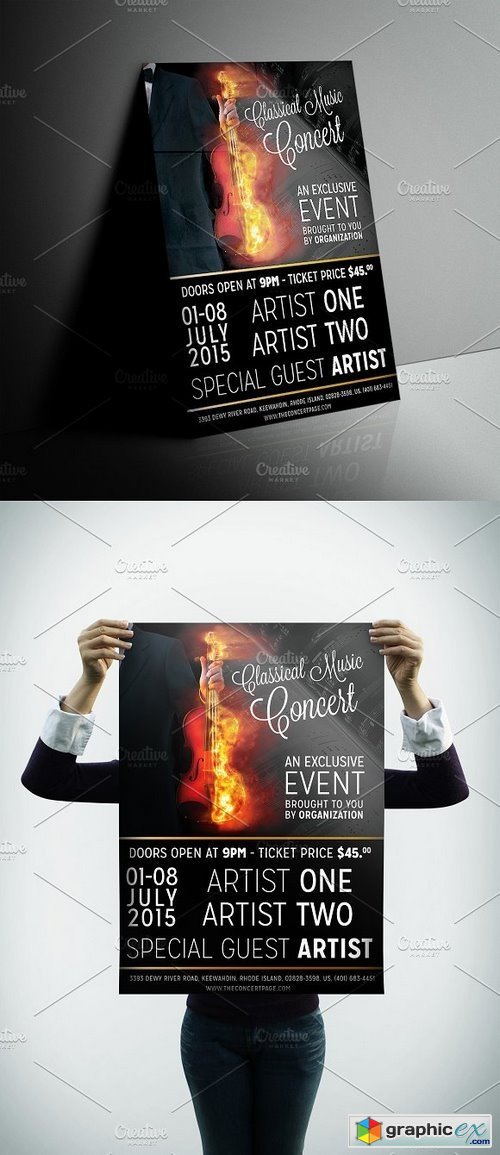 Classic Music Poster Print Template