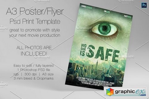 A3 - Movie Poster Print Template 5