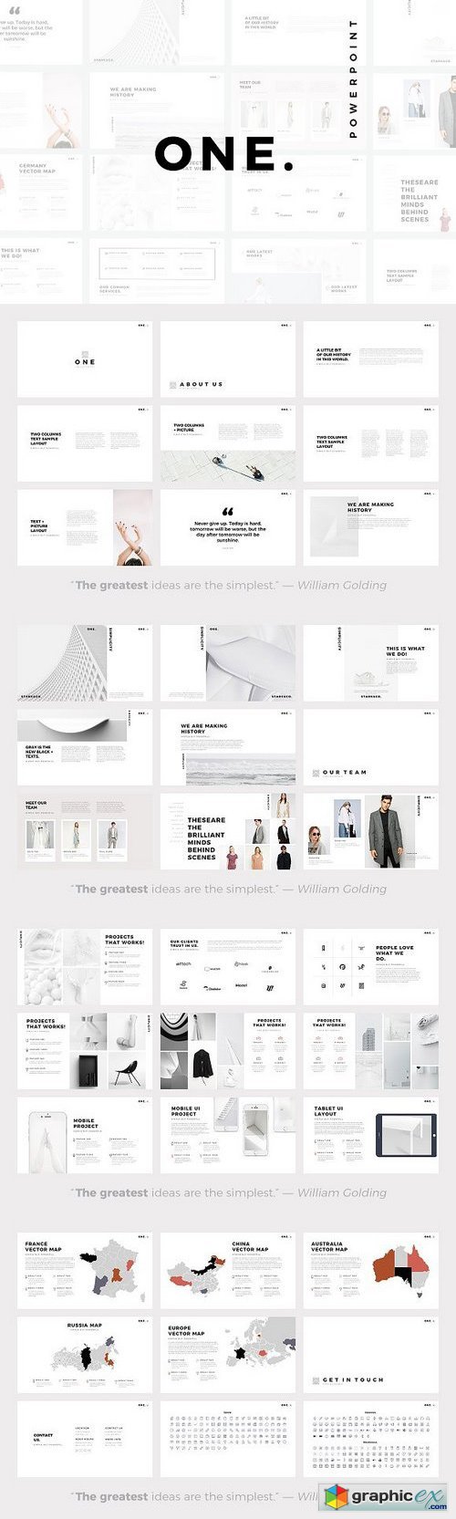 ONE. Minimal PowerPoint Template