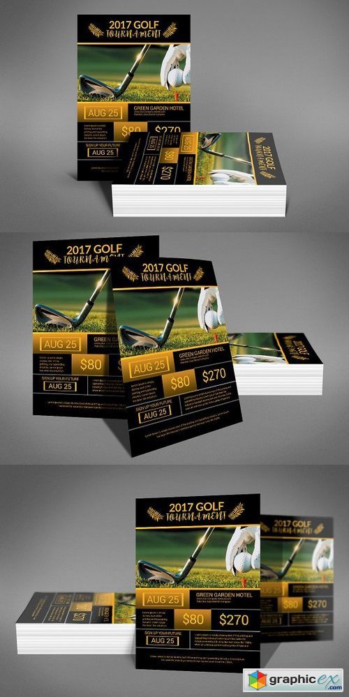 Golf Play Wall Calendar A3 2017