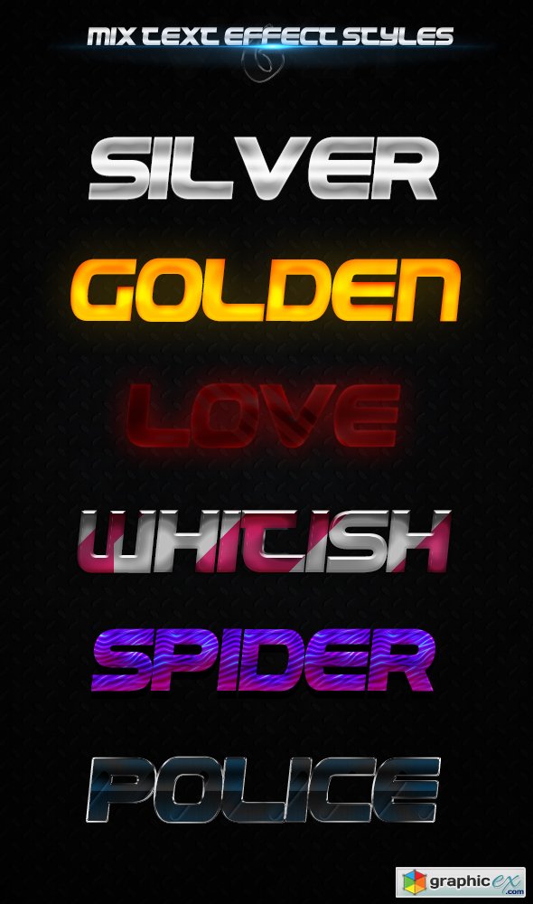 6 Mix Text Effect Styles