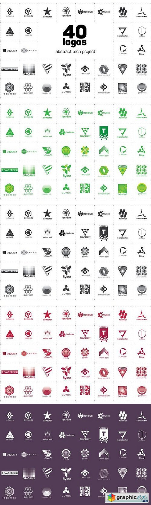 40 Tech logos