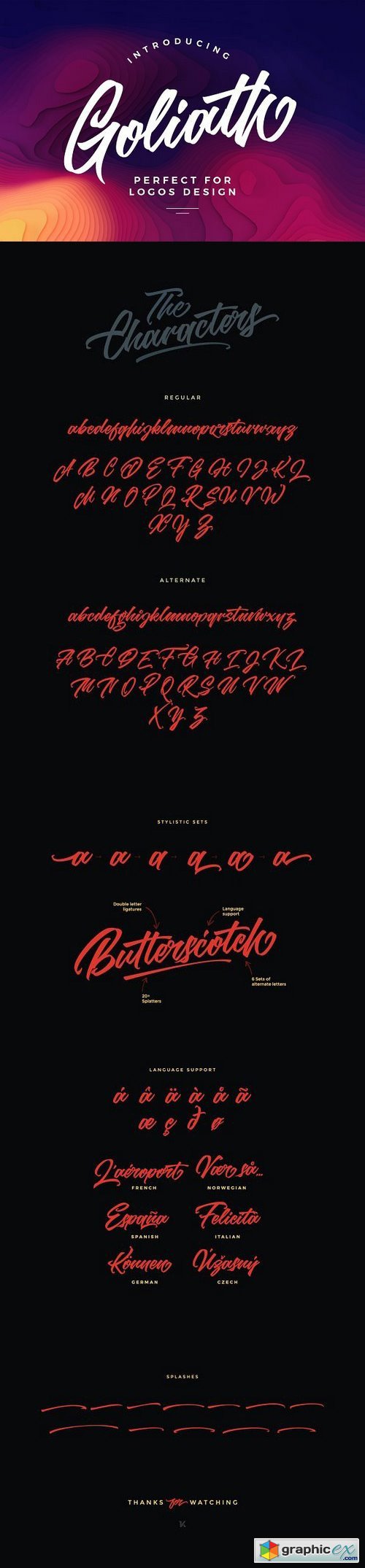 Goliath script font