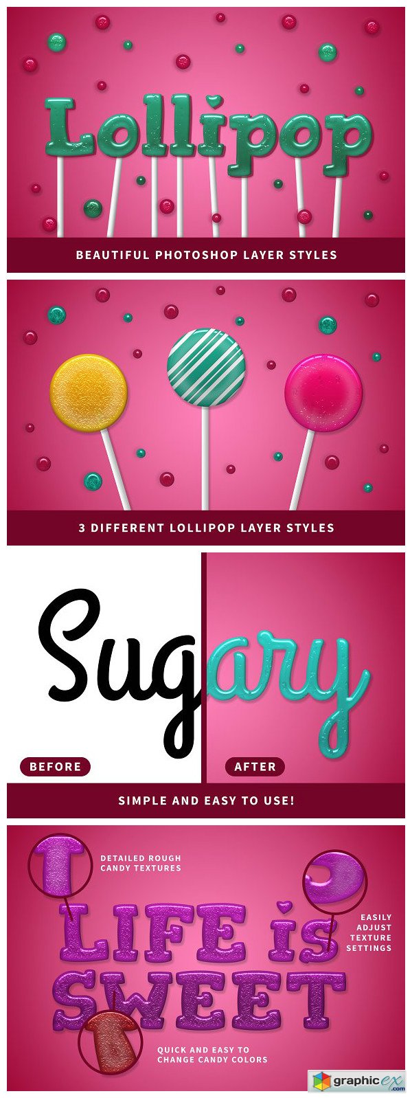 Lollipop Photoshop Layer Styles